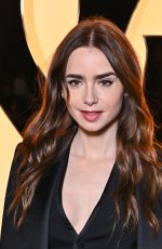 LILY COLLINS at YSL Fashion Show at Paris Fashion Week 02/27/2024