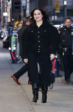 LILY GLADSTONE Arrives at Late Show with Stephen Colbert in New York 02/14/2024