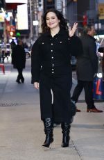 LILY GLADSTONE Arrives at Late Show with Stephen Colbert in New York 02/14/2024