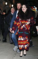 LILY GLADSTONE Leaves Late Show with Stephen Colbert in New York 02/14/2024