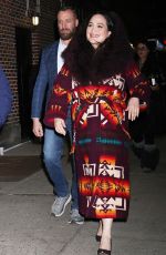 LILY GLADSTONE Leaves Late Show with Stephen Colbert in New York 02/14/2024
