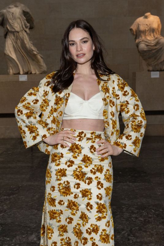 LILY JAMES at Erdem Fashion Show in London 02/17/2024