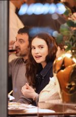 LILY JAMES Out for Dinner in Rome 02/04/2024