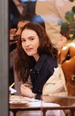 LILY JAMES Out for Dinner in Rome 02/04/2024