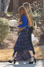 LINDSAY LOHAN on the Set of Our Little Secret in Atlanta 01/31/2024