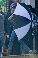 LINDSAY LOHAN on the Set of Our Little Secret in Atlanta 01/31/2024