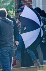 LINDSAY LOHAN on the Set of Our Little Secret in Atlanta 01/31/2024