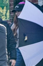 LINDSAY LOHAN on the Set of Our Little Secret in Atlanta 01/31/2024