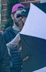LINDSAY LOHAN on the Set of Our Little Secret in Atlanta 01/31/2024