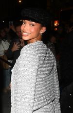 LORI HARVEY Arrives at Chanel Dinner in New York 02/07/2024