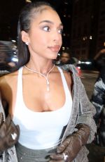 LORI HARVEY Arrives at Marc Jacobs Fashion Show at Park Avenue Armory in New York 02/02/2024