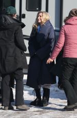 LOTTIE MOSS with Her Makeup Artist and Wardrobe Assistant in Bucharest 02/13/2024