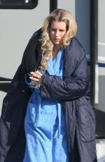LOTTIE MOSS with Her Makeup Artist and Wardrobe Assistant in Bucharest 02/13/2024