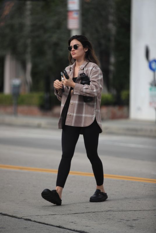 LUCY HALE Heading to a Yoga Class in Los Angeles 02/10/2024