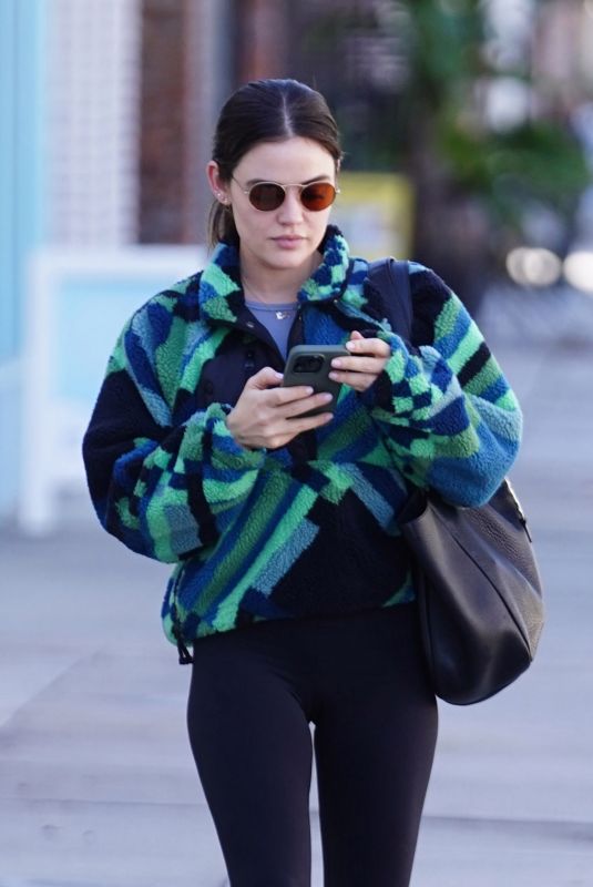 LUCY HALE Leaves Coffee and Plants in Studio City 01/23/2024