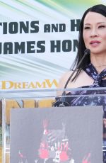 LUCY LIU at James Hong Hand and Foot Imprinting Ceremony in Hollywood 02/22/2024