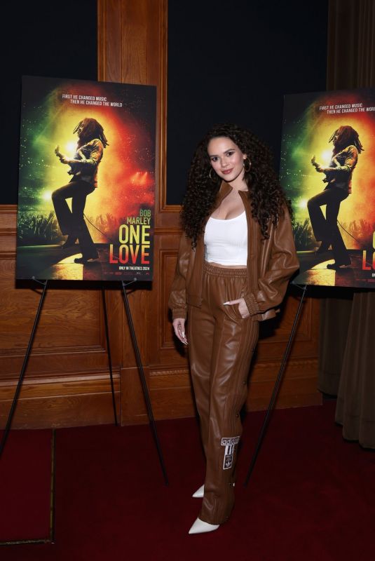 MADISON PETTIS at Bob Marley: One Love Screening in Beverly Hills 02/12/2024