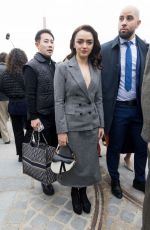 MAISIE WILLIAMS Arrives at Christian Dior Fashion Show at Paris Fashion Week 02/27/2024