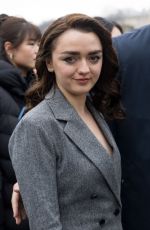 MAISIE WILLIAMS Arrives at Christian Dior Fashion Show at Paris Fashion Week 02/27/2024
