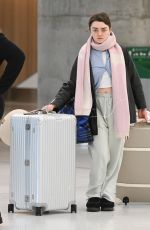 MAISIE WILLIAMS Arrives at JFK Airport in New York 02/11/2024