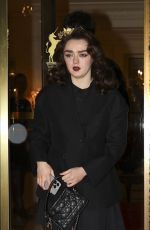 MAISIE WILLIAMS Out and About in Paris 02/26/2024