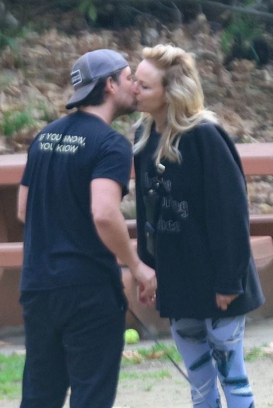 MALIN AKERMAN and Jack Donnelly Out Kissing at a Park in Los Feliz 01/31/2024
