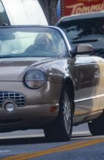 MALIN AKERMAN Out Cruising in Her Beige Ford Thunderbird in Los Angeles 02/02/2024