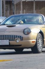 MALIN AKERMAN Out Cruising in Her Beige Ford Thunderbird in Los Angeles 02/02/2024