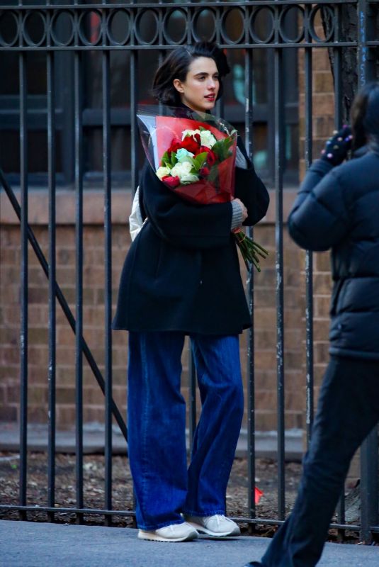 MARGARET QUALLEY Out for Valentine’s Day Stroll in New York 02/14/2024