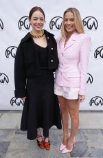 MARGOT ROBBIE and EMMA STONE at Producers Guild of America Awards Nominee Breakfast in Los Angeles 02/24/2024