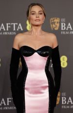 MARGOT ROBBIE at EE Bafta Film Awards 2024 in London 02/18/2024