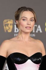 MARGOT ROBBIE at EE Bafta Film Awards 2024 in London 02/18/2024