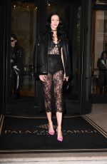 MARIACARLA BOSCONO Arrives at Gucci Fashion Show at Palazzo Parigi in Milan 02/23/2024