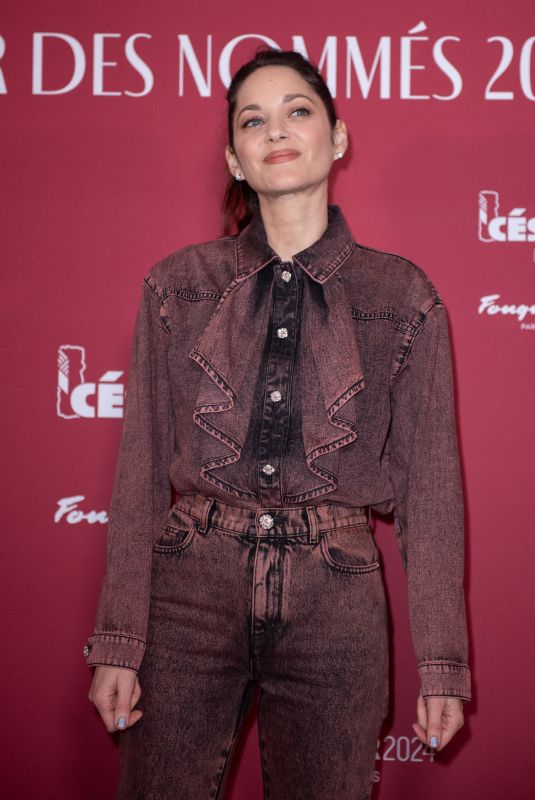 MARION COTILLARD at Cesar 2024 Nominee Dinner at Le Fouquet’s in Paris 02/05/2024