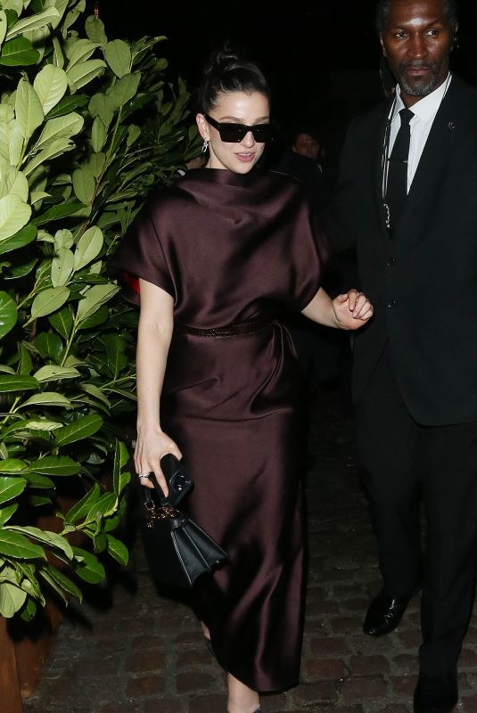 MARISA ABELA Leaves Netflix BAFTA Awards Afterparty at Chiltern Firehouse in London 02/18/2024