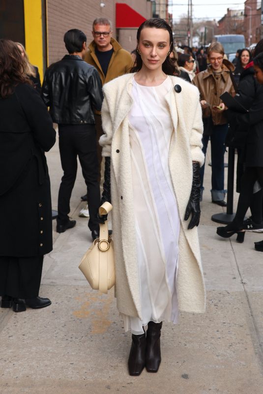 MARY LEEST Arrives at Jason Wu Show at New York Fashion Week 02/11/2024