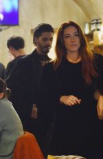 MATILDA DE ANGELIS and Alessandro De Santis at a Dinner in Sanremo 02/17/2024