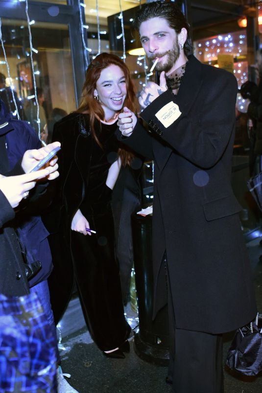 MATILDA DE ANGELIS and Alessandro De Santis at a Dinner in Sanremo 02/17/2024