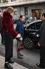 MAUDE APATOW Arrives at Palazzo Parigi at Milan Fashion Week 02/23/2024