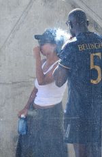 MAYA JAMA and Stormzy Smoking a Roll-up while Departing from South Africa 02/20/2024
