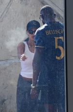 MAYA JAMA and Stormzy Smoking a Roll-up while Departing from South Africa 02/20/2024