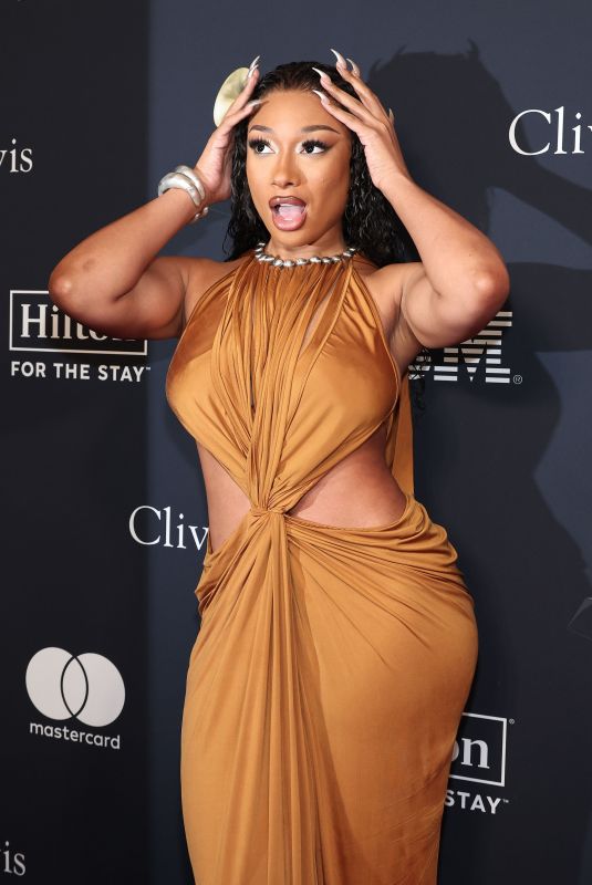 MEGAN THEE STALLION at Clive Davis Pre-Grammy Gala in Los Angeles 02/03/2024