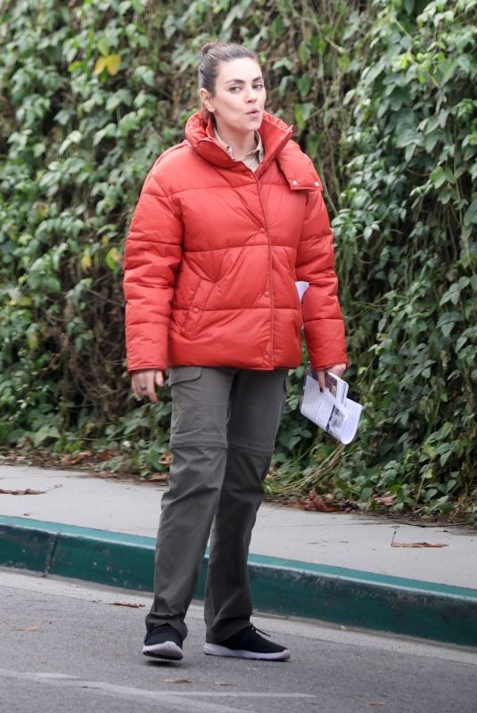 MILA KUNIS Out and About in Los Angeles 02/02/2024