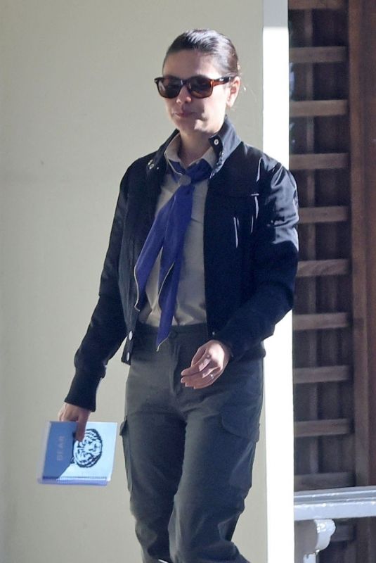 MILA KUNIS Out and About in Los Angeles 02/21/2024
