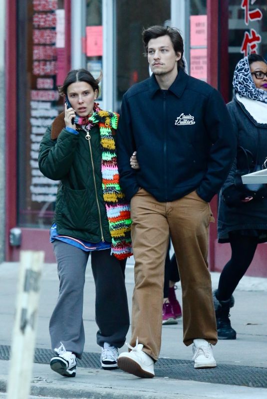 MILLIE BOBBY BROWN and Jake Bongiovi Out on Valentine