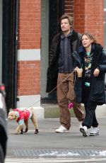 MILLIE BOBBY BROWN and Jake Bongiovi Out with Their Dog in New York 02/17/2024