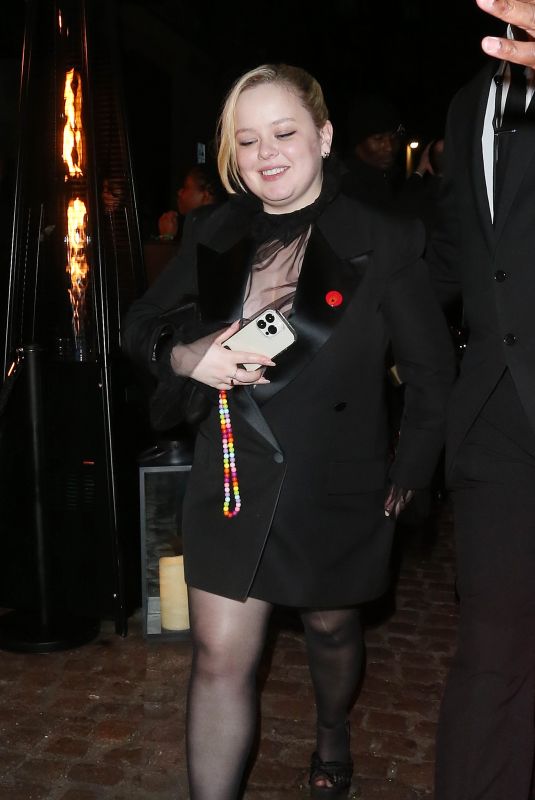 NICOLA COUGHLAN Leaves Netflix BAFTA Awards Afterparty at Chiltern Firehouse in London 02/18/2024