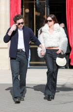 NICOLA PELTZ and Brooklyn Beckham Out for Lunch in Paris 02/28/2024