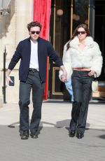 NICOLA PELTZ and Brooklyn Beckham Out for Lunch in Paris 02/28/2024