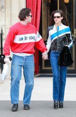 NICOLA PELTZ and Brooklyn Beckham Out in Paris 02/27/2024